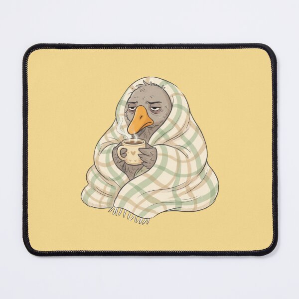 Item preview, Cozy Exhausted Grumpy Goose Coffee Comfort Art designed and sold by DuckOddity.