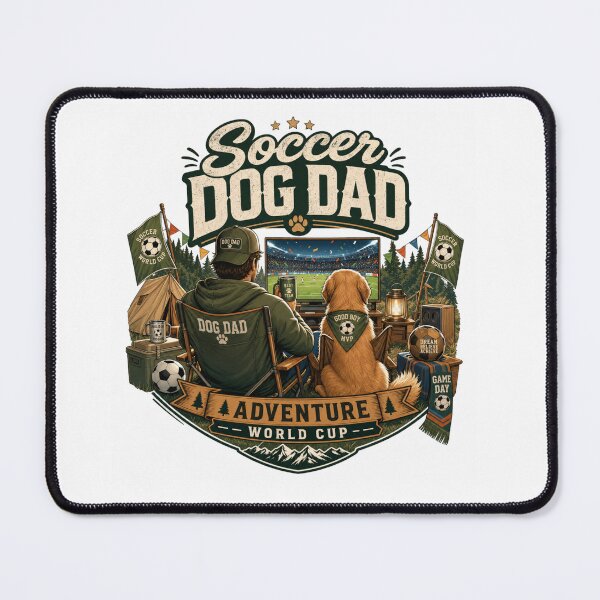 Item preview, Adventure Soccer Dog Dad World Cup Camping Kawaii designed and sold by Ashley critters.