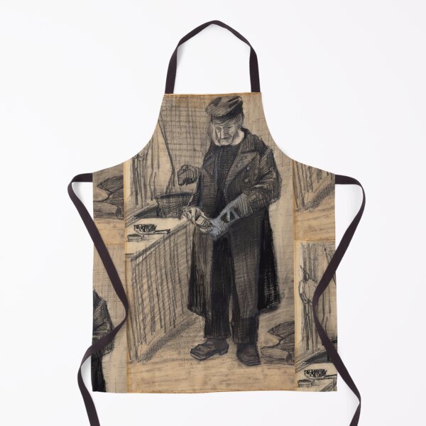 Item preview, Old Man Standing in Cap and Coat designed and sold by artofuniverse.