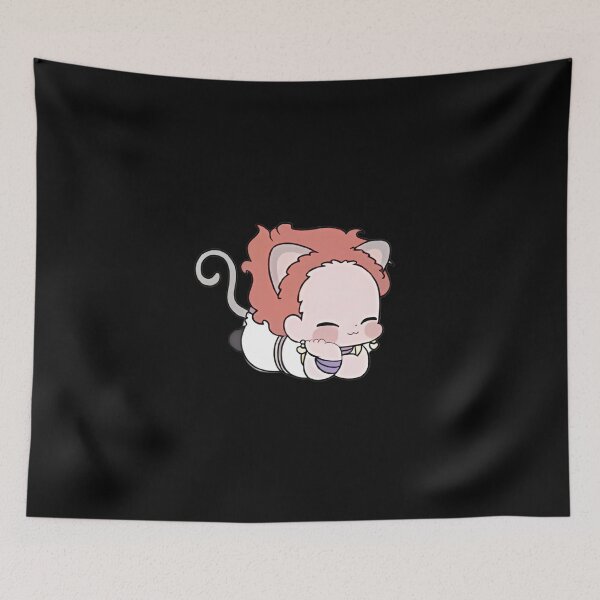 Item preview, Pink Mane Brawler Lazy - Resting Floor Neko   designed and sold by Mrdonut-ARt.