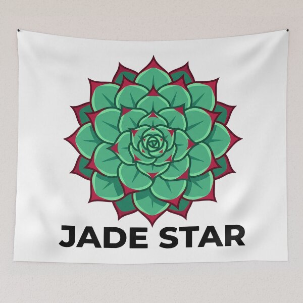 Item preview, Minimalist Echeveria Jade Star Succulent Streetwear Graphic designed and sold by GreenDivisionJP.