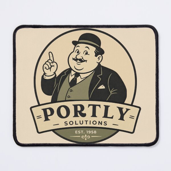 Item preview, Portly Solutions Vintage Mascot Logo designed and sold by Roninatako.
