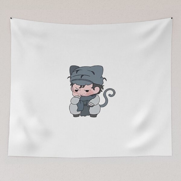 Item preview, Stoic Winter Cap Feline - Grumpy Pensive Crouch  designed and sold by Mrdonut-ARt.