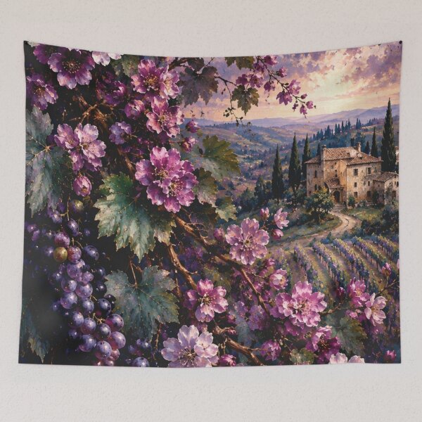 Item preview, Tuscan Wisteria Vineyard at Sunset designed and sold by ArtbyValks.