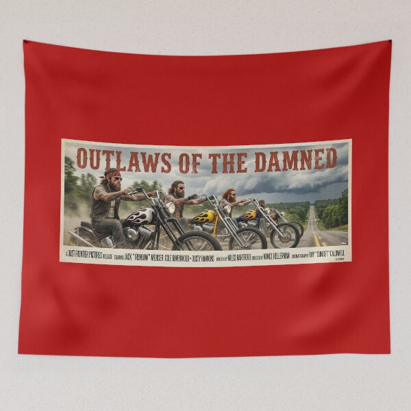 Item preview, MOVIE POSTER OUTLAWS OF THE DAMNED 1969 designed and sold by VERYOLDROAD BY AXTON BROWNING .