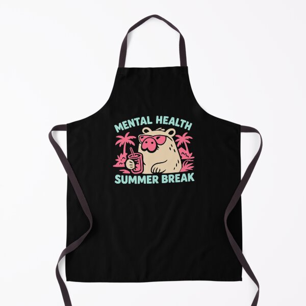 Item preview, Neon Capybara Mental Health Summer Break Aesthetic designed and sold by MavtM.