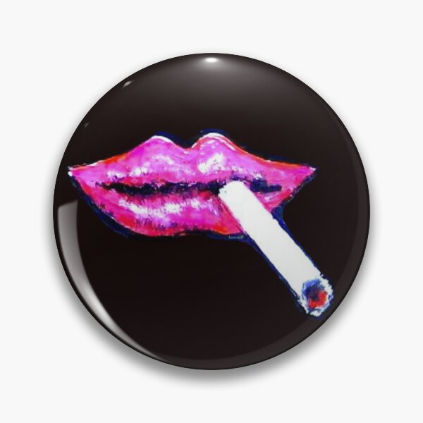Item preview, RED lips with a burning, unfiltered cigarette designed and sold by ZoffArt-Shop.