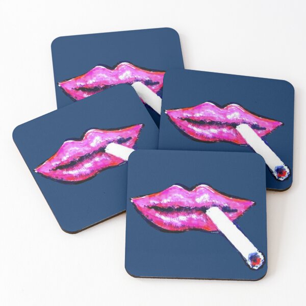 Item preview, RED lips with a burning, unfiltered cigarette designed and sold by ZoffArt-Shop.