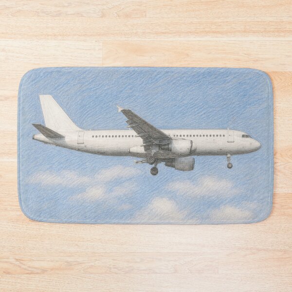 Item preview, Commercial Jet Airliner Sky Sketch Illustration designed and sold by EMairplanes.