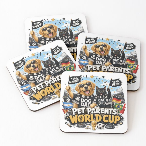 Item preview, Multi Pet Parent World Cup Fans Dog Cat Kawaii Sticker designed and sold by Ashley critters.
