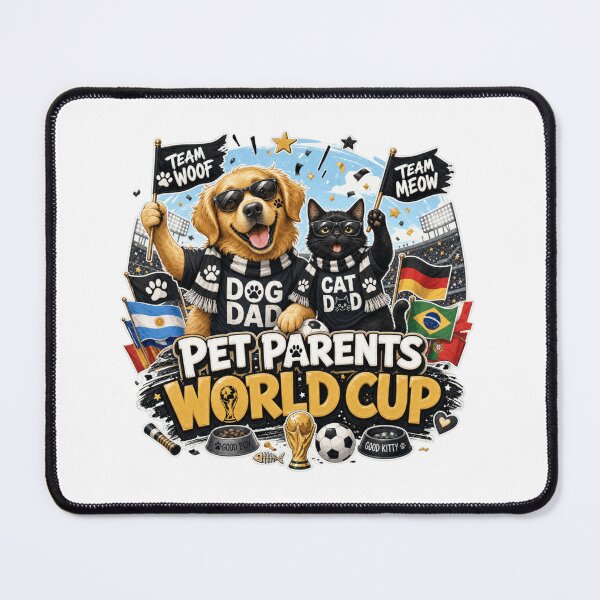Item preview, Multi Pet Parent World Cup Fans Dog Cat Kawaii Sticker designed and sold by Ashley critters.