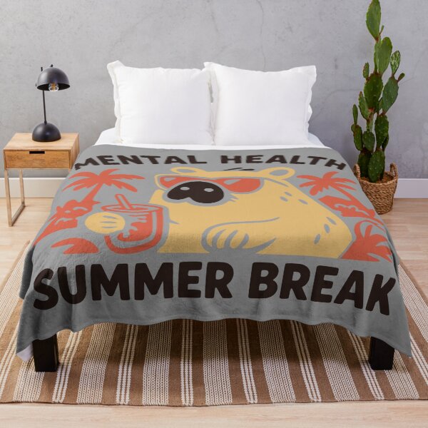 Item preview, Funny Capybara Mental Health Summer Break designed and sold by MavtM.