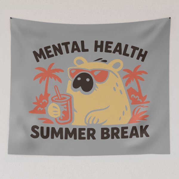 Item preview, Funny Capybara Mental Health Summer Break designed and sold by MavtM.