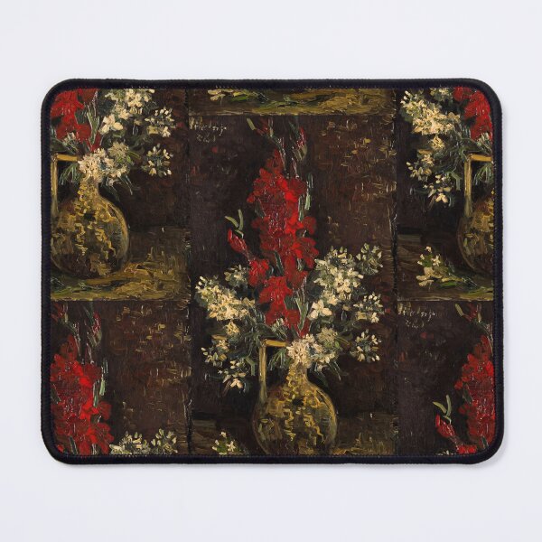 Item preview, Vase With Red Gladioli Floral Still Life designed and sold by artofuniverse.