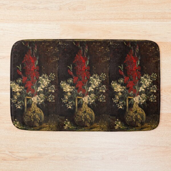 Item preview, Vase With Red Gladioli Floral Still Life designed and sold by artofuniverse.