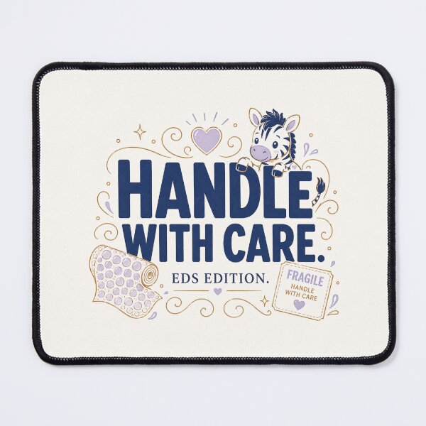 Item preview, Handle With Care EDS Edition – Cute Zebra Ehlers Danlos Awareness Design designed and sold by BlackSector77.