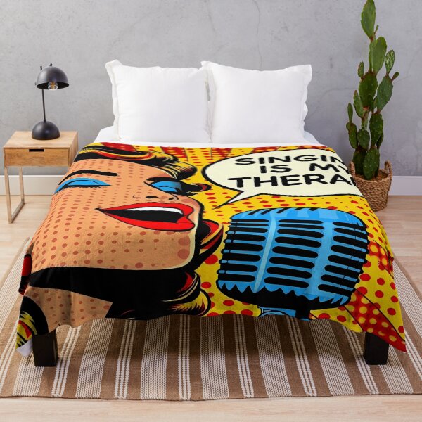 Item preview, Retro Pop Art Singer - International Music Day designed and sold by Art-Arcade6.
