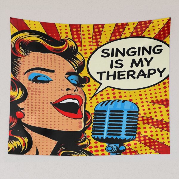 Item preview, Retro Pop Art Singer   - International Music Day designed and sold by Art-Arcade6.