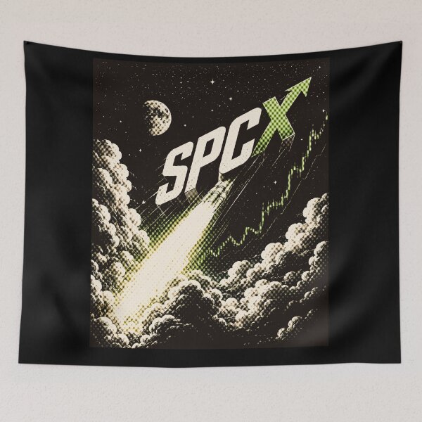 Aperçu de l'œuvre Investisseur SPCX | Spéculation sur l'introduction en bourse de SpaceX : conception du marché boursier créée et vendue par TEEJAMBOREE.