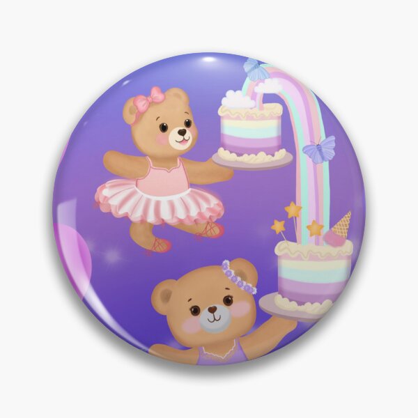 Item preview, Happy Birthday Twin Girls Teddy Bear Ballerina with Cake designed and sold by daphsam.