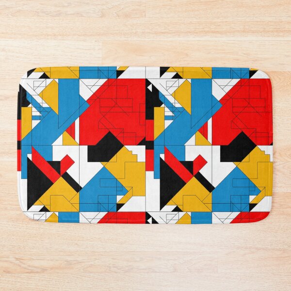 Item preview, Bold Avant-Garde Geometric Pattern | Red Blue Yellow Abstract Seamless Repeat designed and sold by Midnight Veil Designs.