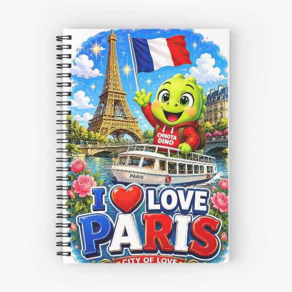 Item preview, Chhota Dino I Love Paris – Cute Dinosaur Paris River Cruise Adventure, Eiffel Tower France Travel Design designed and sold by MeeraArts&Crafts.