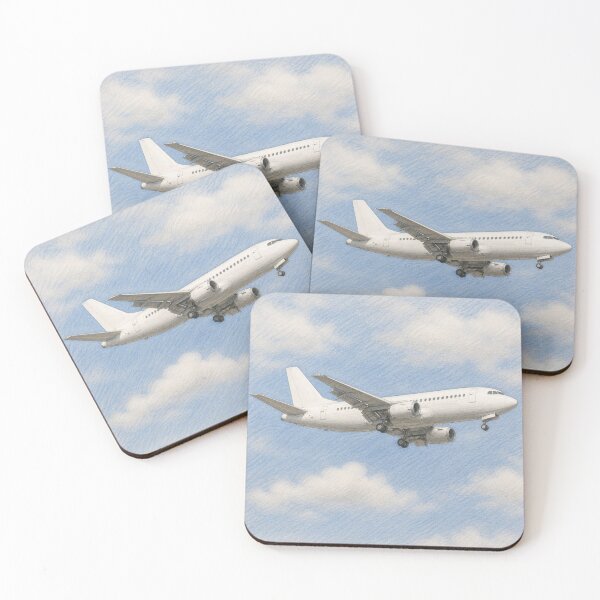 Item preview, Commercial Airliner in Flight Pencil Illustration designed and sold by EMaviation_.