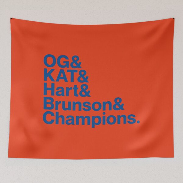 Item preview, OG Anunoby, Jalen Brunson, New York Knicks 2026 World Champions, Jalen Brunson Josh Hart OG Anunoby KAT Karl-Anthony Towns Orange - New York Knicks designed and sold by Holdmera.