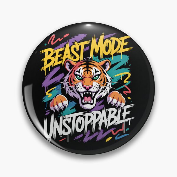 Item preview, Fierce Tiger Graffiti Workout Motivation Design designed and sold by Taans-Creation.