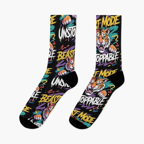 Item preview, Fierce Tiger Graffiti Workout Motivation Design designed and sold by Taans-Creation.