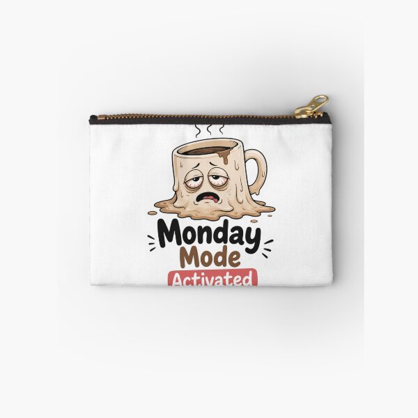 Item preview, Monday Mode Activated – Exhausted Melting Coffee Mug Sticker designed and sold by Rosa Studio.
