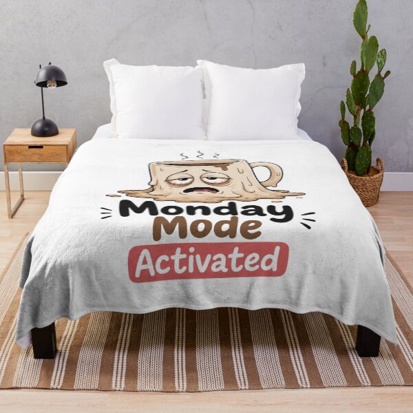 Item preview, Monday Mode Activated – Exhausted Melting Coffee Mug Sticker designed and sold by Rosa Studio.