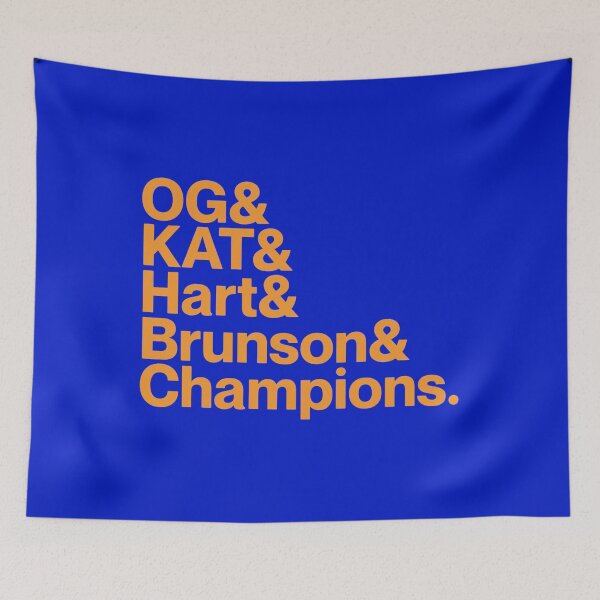 Item preview, OG Anunoby, Jalen Brunson, New York Knicks 2026 World Champions, Jalen Brunson Josh Hart OG Anunoby KAT Karl-Anthony Towns Orange - New York Knicks designed and sold by Holdmera.