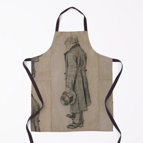 Item preview, Standing Man Holding Hat Pencil Sketch designed and sold by artofuniverse.