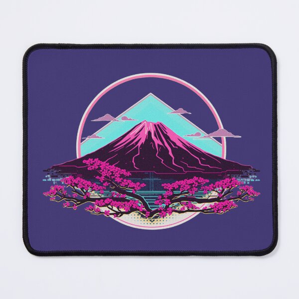 Item preview, Retro Fuji — Vaporwave Mount Fuji with Cherry Blossoms designed and sold by kummo-0319.