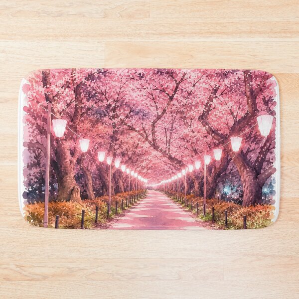 Item preview, Shinjuku Gyoen's Cherry Blossom Tunnel at Night designed and sold by HOMETOWN86.
