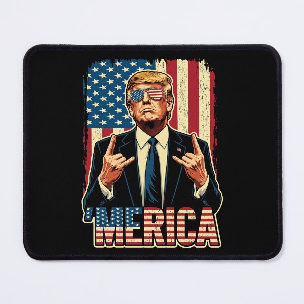 Item preview, Vintage Merica Blonde Politician USA Flag Sunglasses designed and sold by Vermanartist.