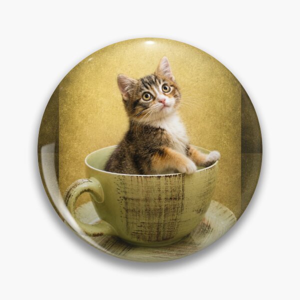 Item preview, Kitten in a Vintage Teacup designed and sold by Kimberly Palmer.