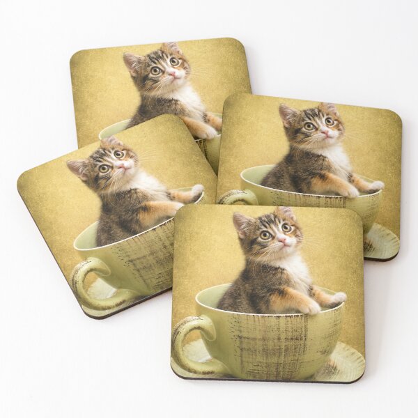 Item preview, Kitten in a Vintage Teacup designed and sold by Kimberly Palmer.