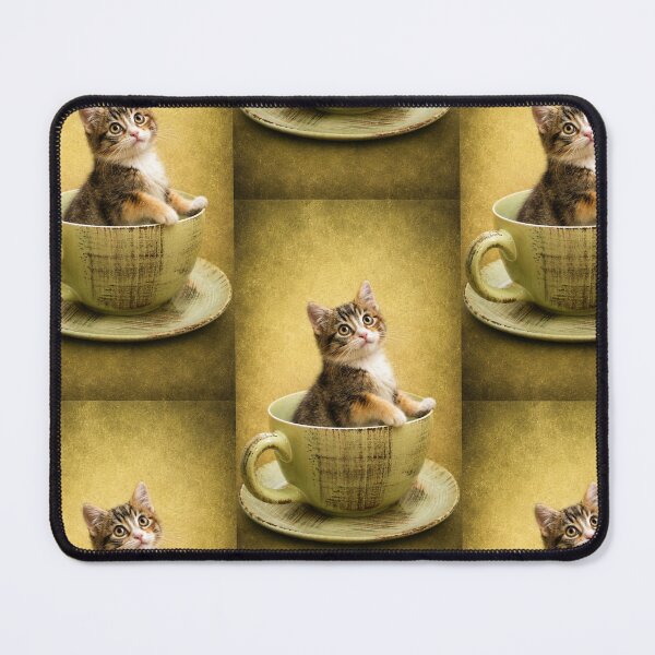 Item preview, Kitten in a Vintage Teacup designed and sold by Kimberly Palmer.