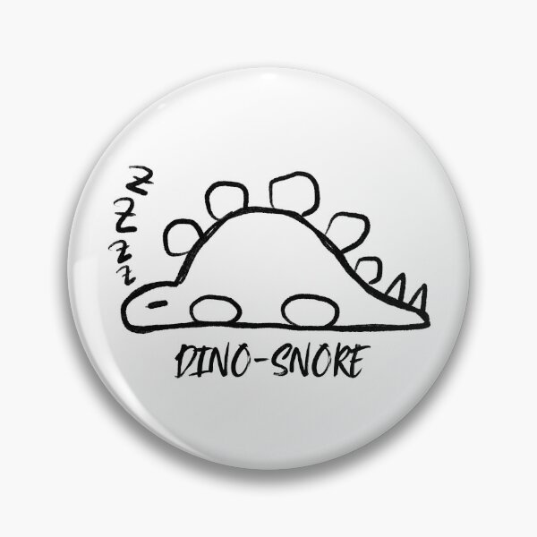 Item preview, Snoring Dino Dino-Snore (pun) Doodle designed and sold by AlameaDesign.