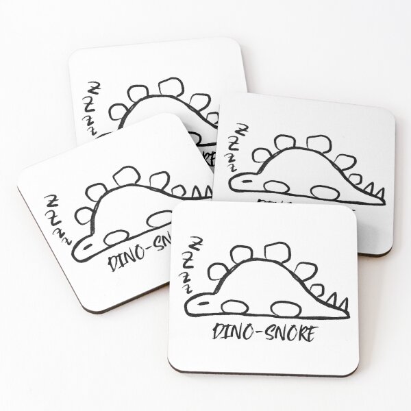 Item preview, Snoring Dino Dino-Snore (pun) Doodle designed and sold by AlameaDesign.