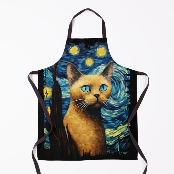 Item preview, Funny Burmese Cat Starry Night Illustration Mom Dad Kids designed and sold by rafaeltto.