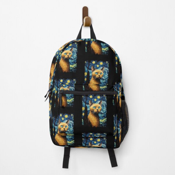 Item preview, Funny Burmese Cat Starry Night Illustration Mom Dad Kids designed and sold by rafaeltto.