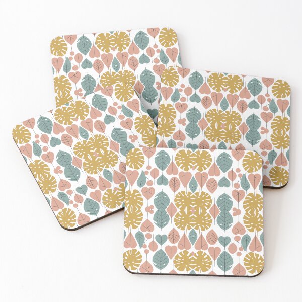 Item preview, Minimalist Scandinavian Retro Botanical Leaves Pattern designed and sold by Nikola Dio.