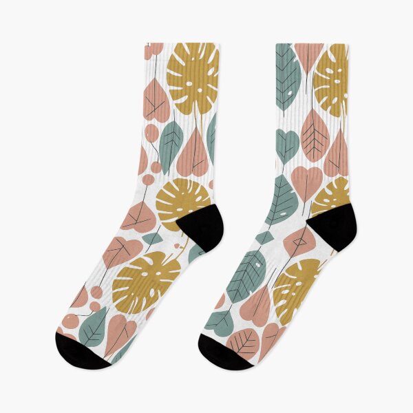 Item preview, Minimalist Scandinavian Retro Botanical Leaves Pattern designed and sold by Nikola Dio.