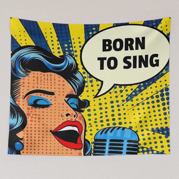 Item preview, Retro Pop Art Singer   - International Music Day designed and sold by Art-Arcade6.
