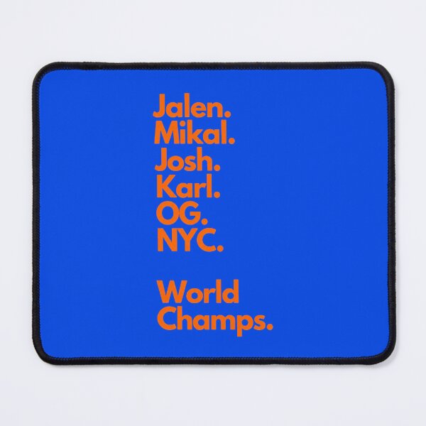 Item preview, OG Anunoby, Jalen Brunson, New York Knicks 2026 World Champions, Jalen Brunson Josh Hart OG Anunoby KAT Karl-Anthony Towns Orange - New York Knicks designed and sold by Holdmera.