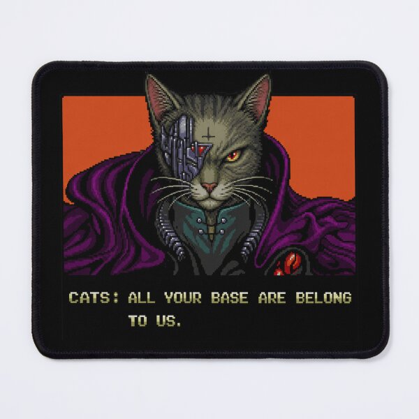 Item preview, CATS All Your Base Retro Gaming Cat Meme designed and sold by extrisiceye.