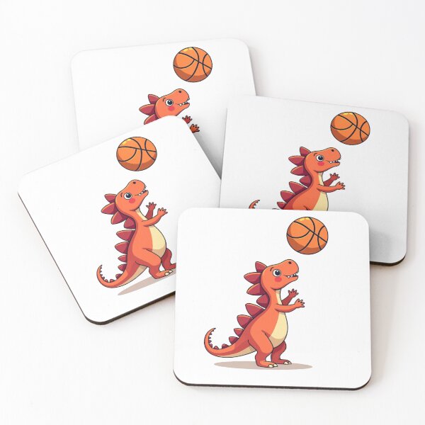 Artikelvorschau, Roter Dinosaurier spielt Basketball entworfen und verkauft von Prints by Mat.